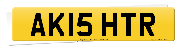 Registration number AK15 HTR